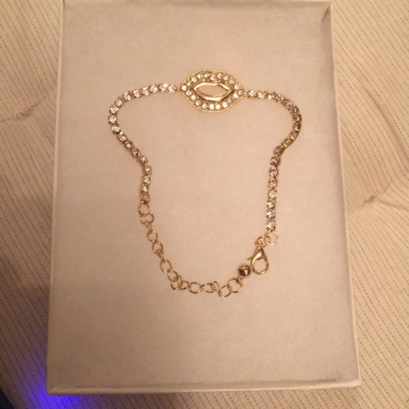 Gold Tone Cubic Tennis Bracelet - Picture 3 of 6